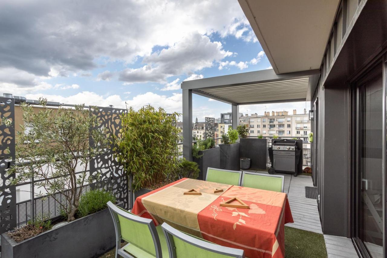 Illanka - Appartement 3 Chambres Avec Parking Et Terrasse Proche Gare Rennes Eksteriør billede
